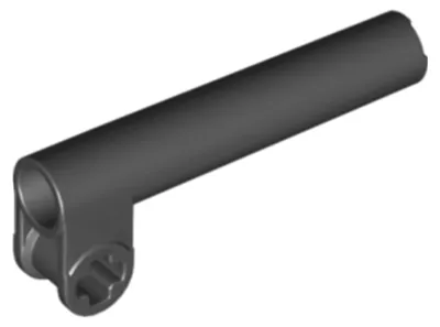 Productafbeelding van LEGO Technic zwarte asconnector, loodrecht, gebogen, 2 x 5 (53586) – nieuw