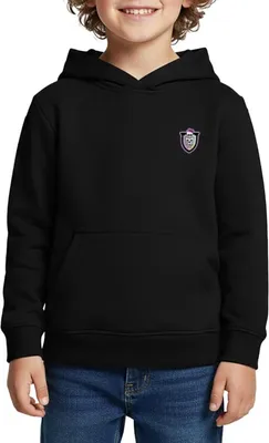 Produktbild von Spreadshirt Monster High™ Brustlogo Mit Totenkopf Kinder Premium Hoodie, 110/116 (4 Jahre), Schwarz