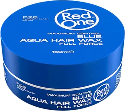 Image de Red One - Cire pour cheveux - Bleu - Aqua Hair Wax - Pour une fixation forte et une finition brillante - 150 ml - 1 pièce