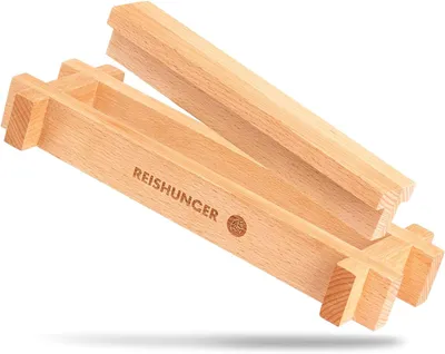 Produktbild von Sushi-Maker-Set aus Birkenholz für Maki-Sushi und California Rolls (6 bis 8 Sushi pro Ladung)