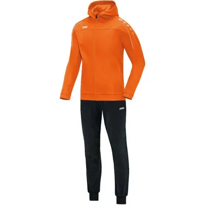Produktbild von JAKO Damen Trainingsanzug Polyester Classico mit Kapuze, Farbe:neonorange, Größe:38