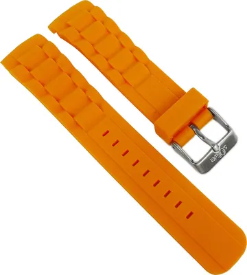 Produktbild von s. Oliver Uhrenarmband 20mm orange Silikon Schließe silbern SO-1992-PQ