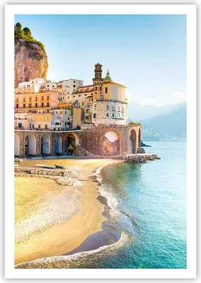 Produktbild von Poster - Poster ohne Rahmen - Küste Amalfi Italien - 70x100 cm - Wand Bild - Wanddeko - Wandbilder - Kunstposter - Wandposter - Bilder - Kunstdruck - Wanddekoration - Wandbild - P2XPA70x100-5187