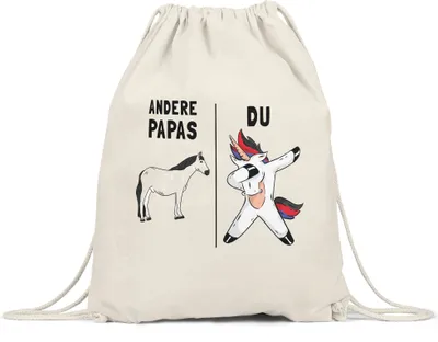 Produktbild von Andere Papas Du Beutel  bester Vater Papa Einhorn Lustig Geburtstag Vatertag Sohn Tochter Geschenk