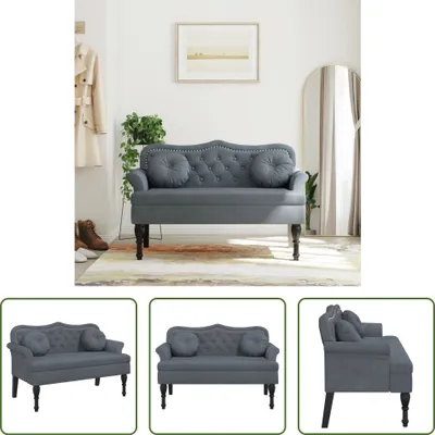Immagine prodotto di The Living Store Panca con cuscino in velluto grigio scuro 120,5x65x75 cm
