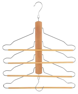 Produktbild von Kleiderbugel - 4 Hosen - Holz/Metall - 42 x 45 cm