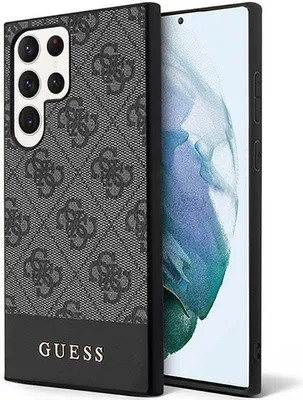 Produktbild von Etui Guess Guhcs23Lg4Glgr S23 Ultra S918 - Czarne 4G Streifen Kollektion