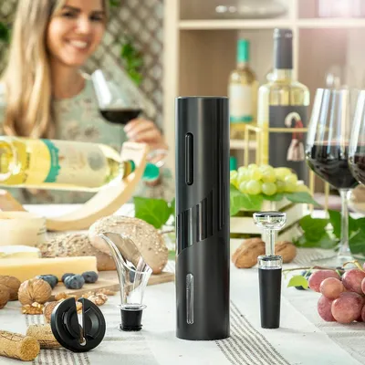 Obrázok produktu pre Elektrická vývrtka s príslušenstvom na korkovanie vína InnovaGoods