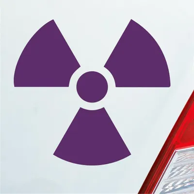 Produktbild von Auto Aufkleber Atom Radioaktivität Atomkraft Nuklear 10x10 cm Lila Sticker Heckscheibenaufkleber