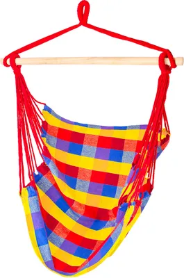 Produktbild von Zolta  Hängesessel, Hängeschaukel, Hängestuhl  für Garten, Balkon, Wohnzimmer -  Hängematte  bis zu 120 kg Orange 100x100 cm