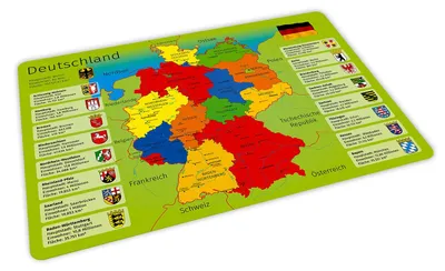 Produktbild von Stabile Vinyl Platzdeckchen Deutschland - BPA-frei und Abwaschbar für Kinder