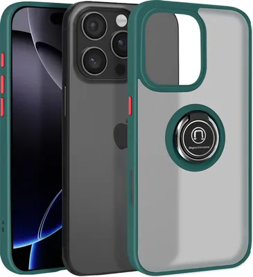 Produktbild von Avizar, Handyhülle für Apple iPhone 16 Pro Metallring, Video-Halterung, Grün