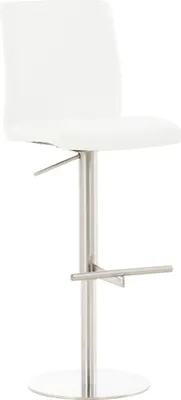 Produktbild von Barhocker HLO-CP10 Kunstleder edelstahl  weiß