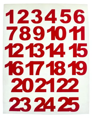 Produktbild von Zahlen Adventskalenderzahlen 24 25 Adventskalender Aufkleber Nummern DIY 15mm