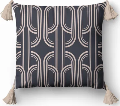 Obrázek produktu pro Dekorativní polštář 45x45 mozaika námořnická modrá se zlatou Boho