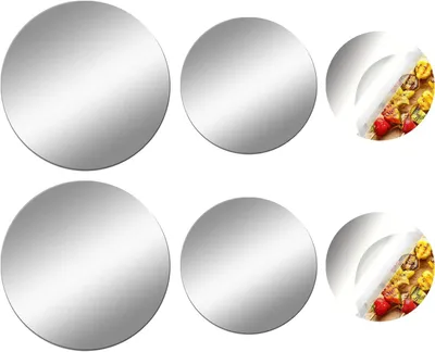 Produktbild von Selbstklebende Spiegel 6er Set, rund, 10 cm 15 cm 20 cm, Acryl, für Dekoration