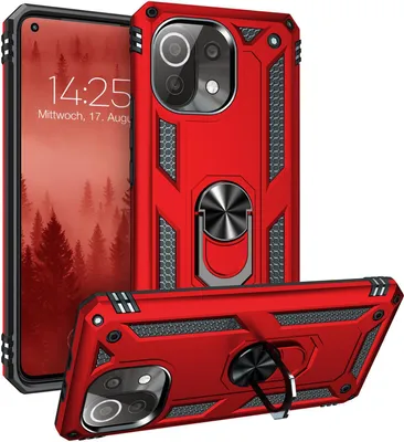Produktbild von Armor Outdoor Handyhülle für Xiaomi Mi 11 Lite / 11 Lite 5G Handy Panzer Case Cover Schutzhülle Farbe: Rot