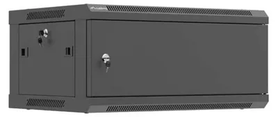 Image de Lanberg WF01-6404-00B, étagère murale, 4U, 60 kg, rails de rangement, 13 kg, noir