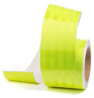 Obrázok produktu pre Retroreflektívna samolepiaca fóliová páska s vysokým fotometrickým výkonom, 5 m x 5 cm, žltá