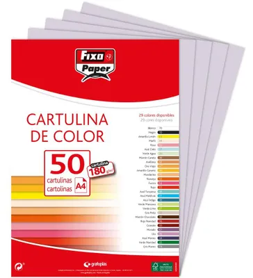Image de Fixo 11110372 – Pack de 50 feuilles de papier, format A4, couleur gris perle