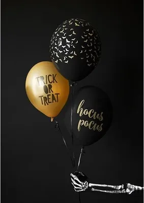 Obrázek produktu pro HALLOWEEN netopýří balónky 30 cm 5 ks.
