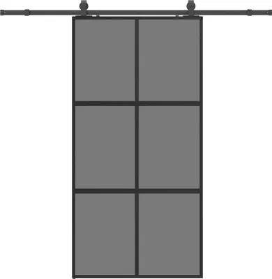 Imagen del producto de Puerta corredera con herrajes, color , 102,5 x 205 cm, vidrio templado