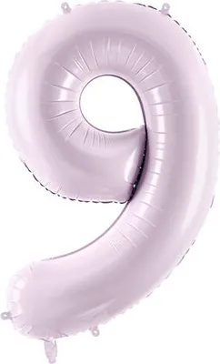 Image de Ballon en plastique nombre 9, 72 cm, lilas