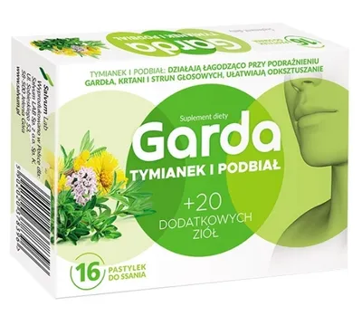 Image de Complément alimentaire à base de plantes, de thym et de pissenlit, 16 pastilles.