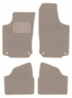 Image de Tapis de sol en moquette pour Opel Corsa C 2000-2006 (à hayon) – jeu 4 pièces, beiges, sur mesure – Wielganizator LUX