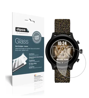 Produktbild von 2x Schutzfolie für Michael Kors Access GO - Anti-Shock 9H Folie dipos Glass Kunststoffglas