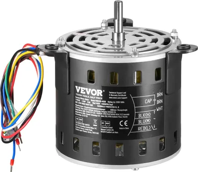 Produktbild von VEVOR 1/2 PS Gebläsemotor, 220 V, 2,6 Ampere, 1300 U/min, 3 Geschwindigkeiten (1300/1100/800 U/min), 10 mm Wellendurchmesser, 20 mm Welle, rot.