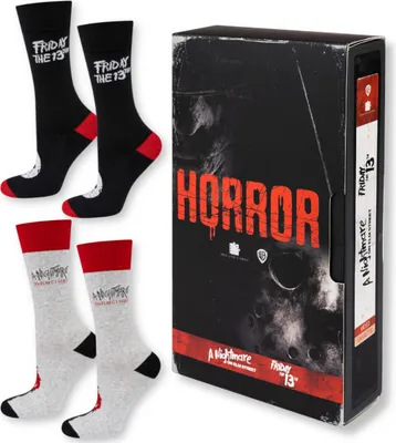 Produktbild von Gruselige Socken für Herren Größe 40-45, Horror-Kassette von SOXO, lustiges Geschenk für Männer