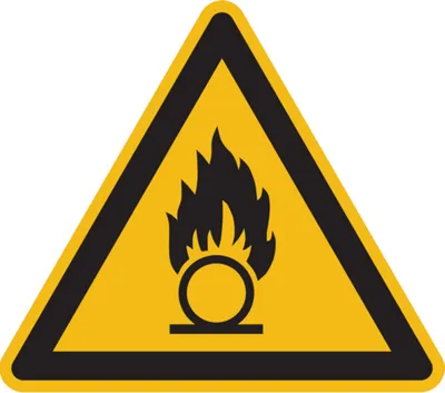 Produktbild von Dreifke® Warnschild, Warnung vor brandfördernden Stoffen W028 | PVC | 200x0 m...