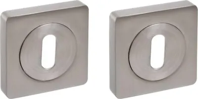 Produktbild von Quadratisches Schlüsselschild GAMET PLT24-NK-G7-BL, Schlüsselbetätigung, Nickel gebürstet