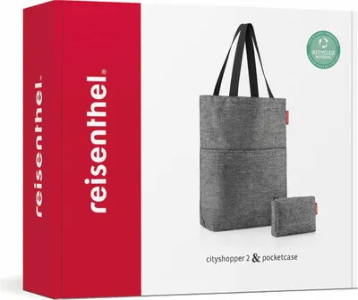Produktbild von reisenthel cityshopper 2 set #1, 2-tlg., Tragetasche, Tasche, pocketcase, Twist Silver, 25 L, ZD7052