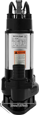 Produktbild von Tauchpumpe für Abwasser, hohe Effizienz, automatischer Schwimmerschalter, Silber, EU