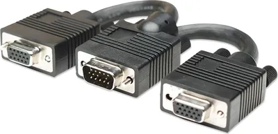 Obrázok produktu pre MANHATTAN SVGA Y kábel HD15 St/2xBu 0,15 cm čierny