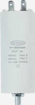 Produktbild von MKP Motorkondensator, Arbeitskondensator Anlaufkondensator Kondensator 450V - Anschluss: Stecker - Wert: 30 µF