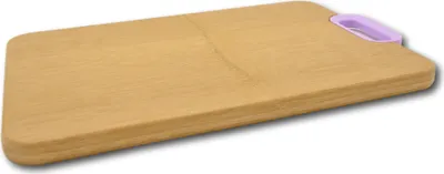 Produktbild von SUNCHA Schneidebrett - geformt aus ganzen Bambusrohren m. Griff Schneidebrett Bambusbrett Servierplatte Servierbrett Snackbrett Frühstücksbrett Brett Bambus 380×260×18(mm)