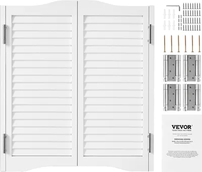 Immagine prodotto di VEVOR porta salone 900x28x900 mm, porta a battente con cerniere e set di ferramenta, porta a battente, facile da installare, porte interne curve a battente