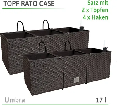 Obrázek produktu pro Květináč Rato case DRTC500-S449 Umbra 4 barvy Zavlažovací systém 17 L NEW