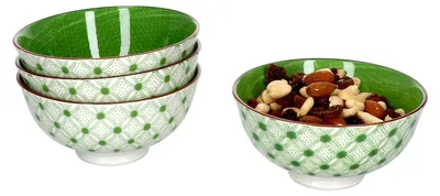 Produktbild von 4er Set Lime Rio Ø 12 cm Streifen Schälchen Snack-Schüssel Dessert Ritzenhoff