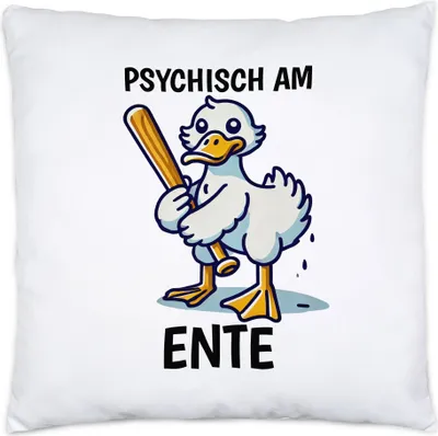 Produktbild von Psychisch am Ente Kissen lustig Humor Ente Spruch witzig Geschenk
