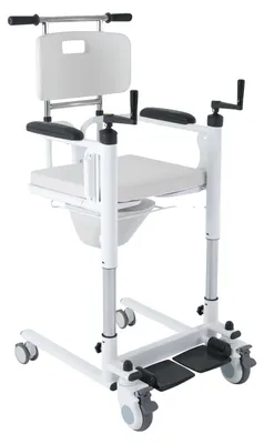 Image de Fauteuil de transfert à levage, 5 fonctions en 1, réglable en hauteur, blanc