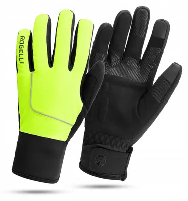 Immagine prodotto di Rogelli ESSENTIAL, guanti da ciclismo invernali da uomo, imbottitura in gel