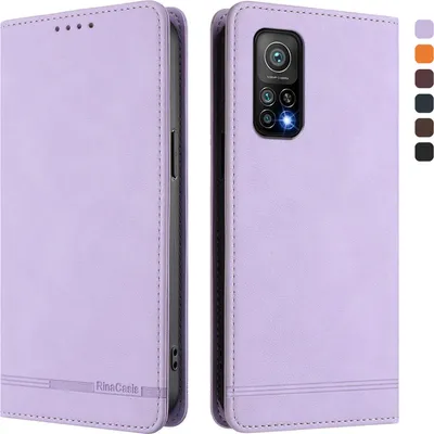 Image de Etui pour Xiaomi Mi 10T / Mi 10T Pro, étui rétro en cuirPolyuréthaneavec support et fentes pour cartes Violet
