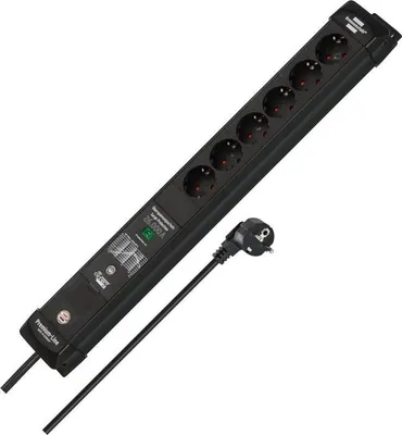 Image de Protection contre les surtensions Gerteberspannungsschutz Connect Premium-Line, 6 prises, câble de 1,8 m, noir, 26 000 A
