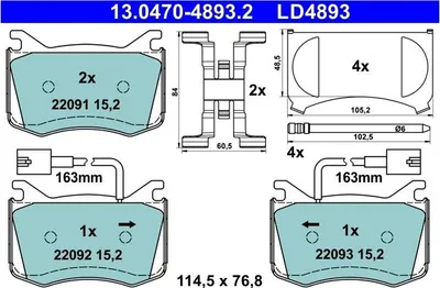 Zdjęcie produktu dla Klocki Hamulcowe Alfa Przód Giulia 2,0/2,2 D 16- Ceramic