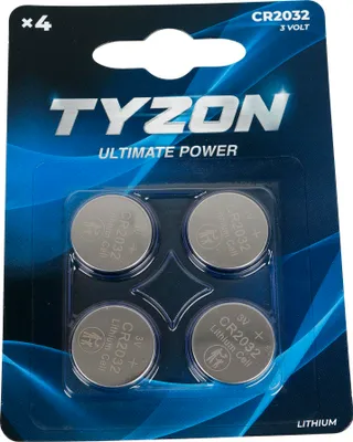 Image de Tyzon 3 V CR2032 Lithiumbatterie, 4er-Pack