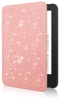 Obrázok produktu pre Puzdro MoKo pre 6" Amazon Kindle 11. generácie, modely z rokov 2024/2022, ružové s trblietkami